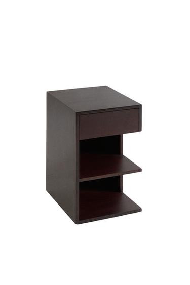 LACQUERED MANGO WOOD TABLE - Brown by Zara