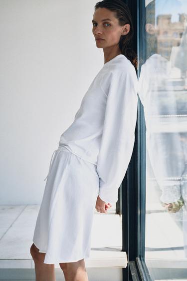 LONG SLEEVE RAGLAN T-SHIRT - White by Zara