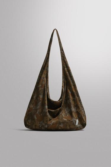 NYLON TOTE BAG - Brown by Zara