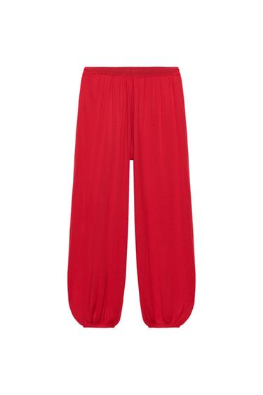 KNIT SAROUEL TROUSERS - Red by Zara