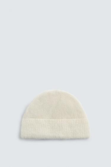 ALPACA BLEND BEANIE - Ecru by Zara
