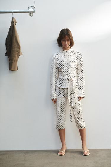 POLKA DOT SHIRT JACKET - Black / White by Zara