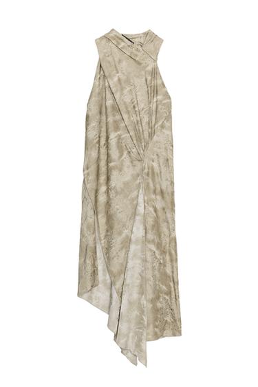 ZW COLLECTION ASYMMETRIC JACQUARD TOP - Beige by Zara