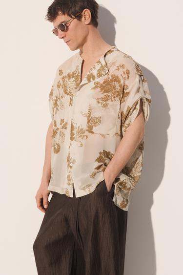 FLUID FLORAL PRINT SHIRT - Printed by Zara