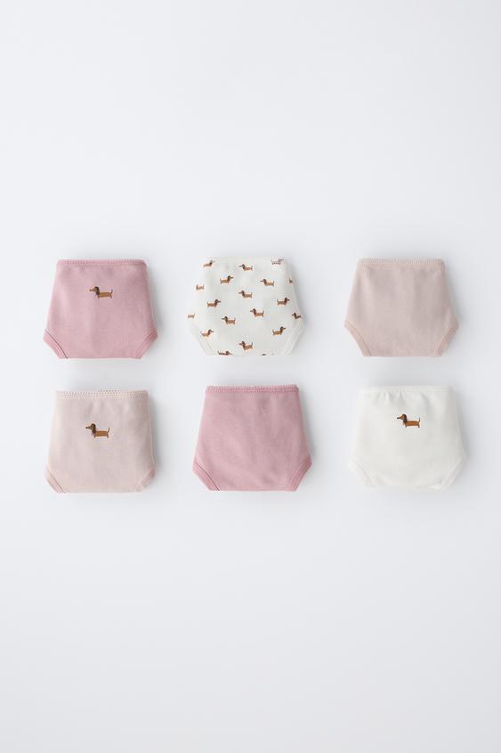 1.5-6 YEARS/ 6-PACK OF DOG PRINT BRIEFS - Pink by Zara - Image 0