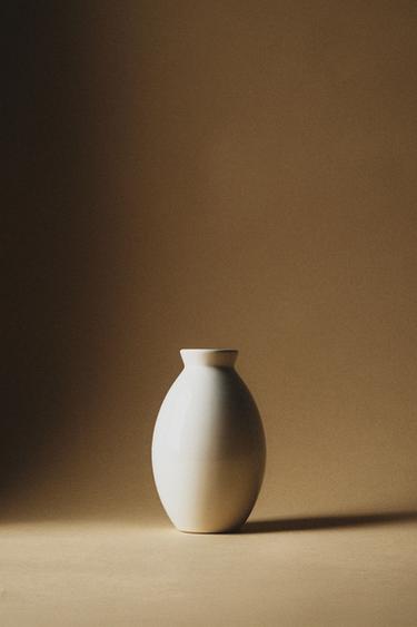 STONEWARE VASE - Ecru by Zara