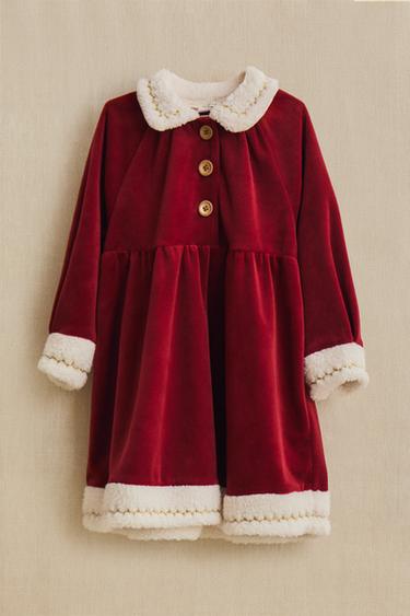 CHILDREN'S MRS. CLAUS COSTUME DRESS - Red by Zara