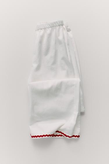 AGES 6-14/ SCALLOP AND HEART PYJAMAS - Ecru by Zara