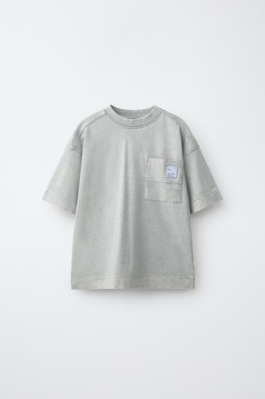 POCKET T-SHIRT - Light grey by Zara