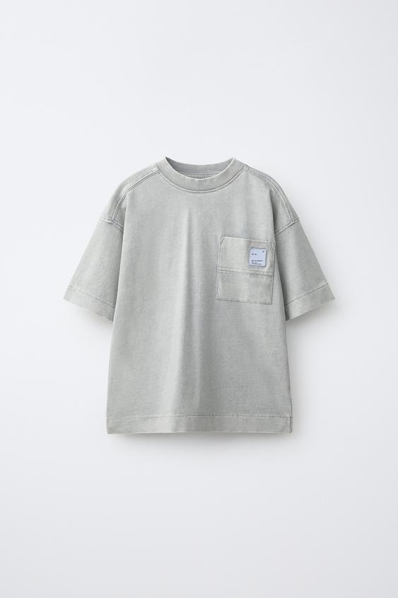 POCKET T-SHIRT - Light grey by Zara - Image 0