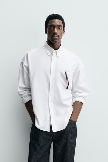 OVERSIZED FIT OXFORD SHIRT - White by Zara