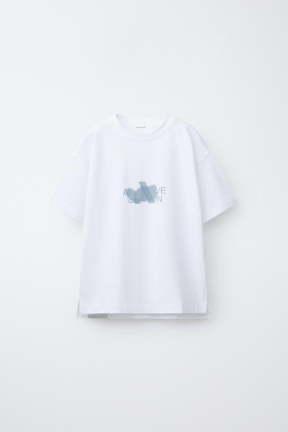 SPORTY LOGO T-SHIRT - White by Zara - Image 0