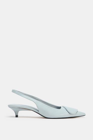 APPLIQUÉ SLINGBACK SHOES - Light Blue by Zara