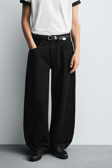 BALLOON FIT JEANS - Black by Zara