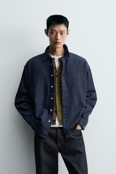 RELAXED FIT DENIM SHIRT - Blue by Zara