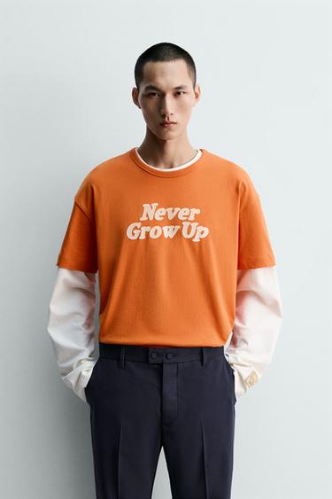 HARRY LAMBERT FOR ZARA X DISNEY SLOGAN PRINT T-SHIRT - Orange by Zara