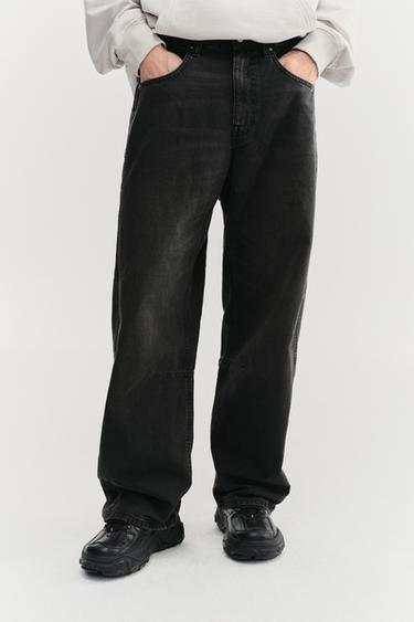 BAGGY FIT JEANS - Black by Zara