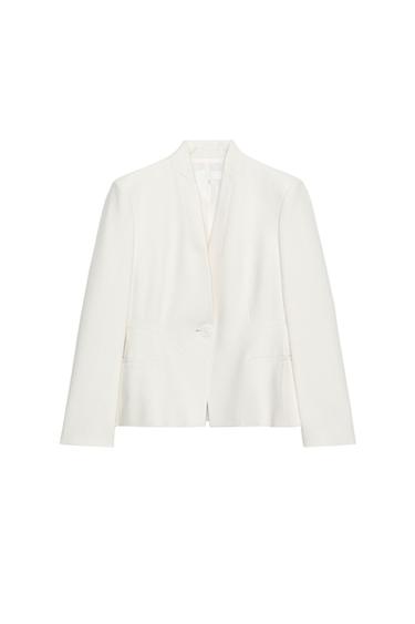 TAILORED BLAZER WITH SHOULDER PADS - Ecru by Zara