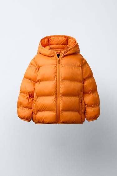 ULTRALIGHT HOODED PUFFER JACKET - Dark orange by Zara - Image 0