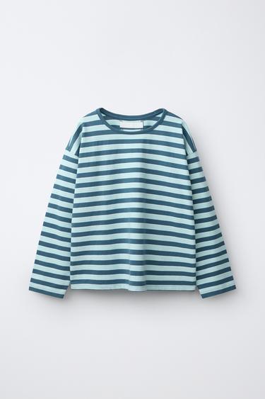 STRIPE PRINT T-SHIRT - Bluish by Zara