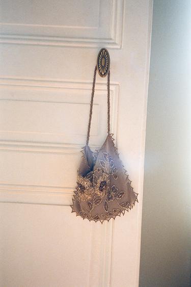 MINI SEQUIN BUCKET BAG - Brown by Zara