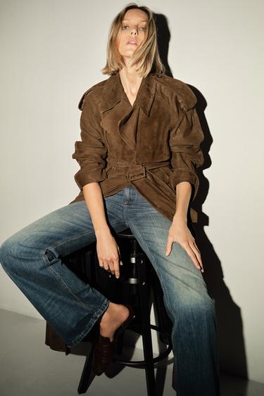 ZW COLLECTION LOW-RISE BOOTCUT JEANS - Blue by Zara