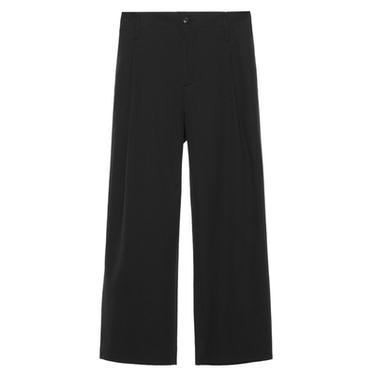 COTTON-VISCOSE PLEATED TROUSERS - Black by Zara