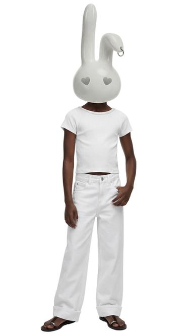 RIBBED JEWEL T-SHIRT - White by Zara