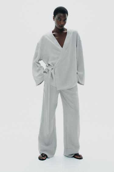 PYJAMA TROUSERS - Pearl marl by Zara - Image 0