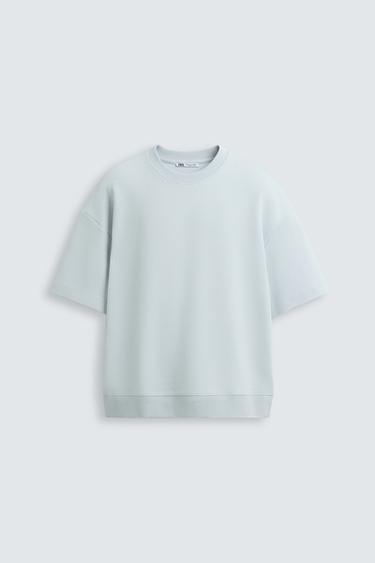TECHNICAL INTERLOCK SWEATSHIRT - dusty blue by Zara