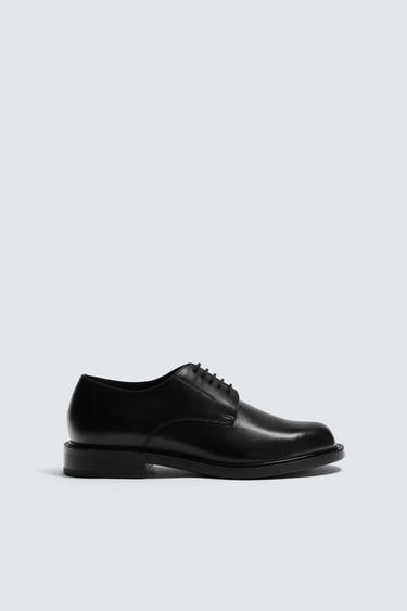 LEATHER SMART SHOES - Black by Zara