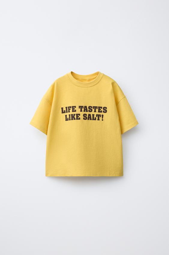 PUKAS SURF SLOGAN T-SHIRT - Yellow by Zara - Image 0
