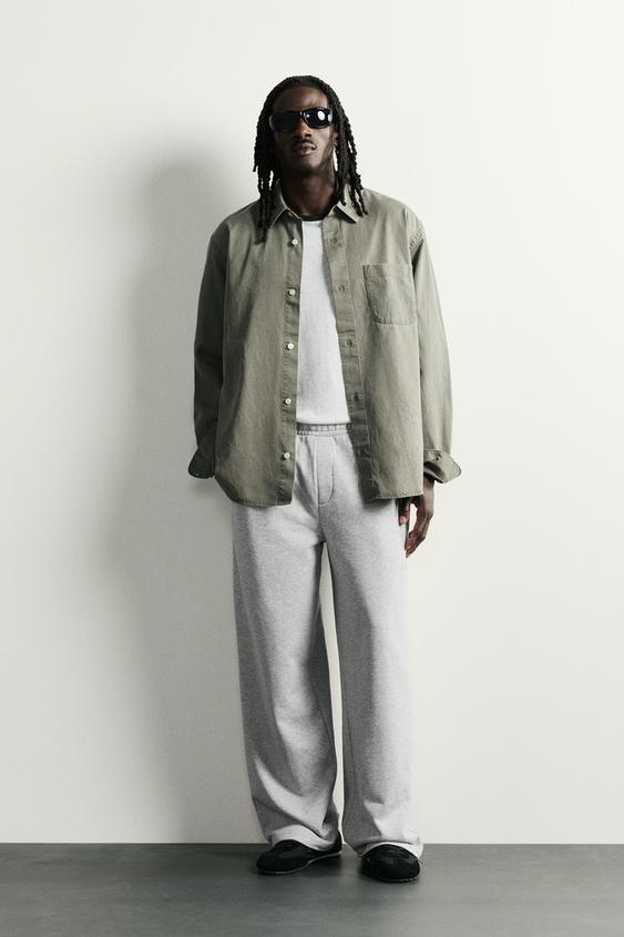 BASIC RELAXED FIT JOGGERS - Grey marl by Zara - Image 0