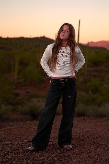 COWGIRL SLOGAN T-SHIRT - White by Zara