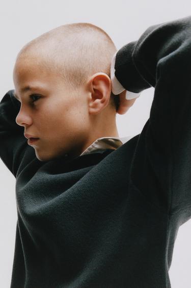 BASIC KNIT POLO SHIRT - Grey green by Zara