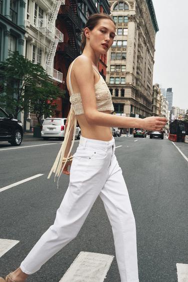 Z1975 HIGH-WAIST MOM JEANS - White by Zara