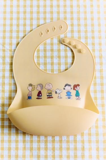 CHILDREN'S SILICONE PEANUTS™ BIB - Light yellow by Zara