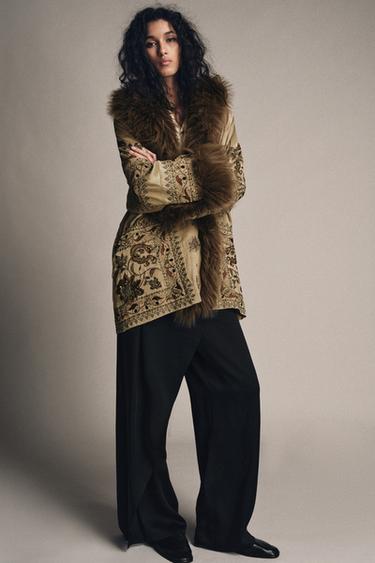 ZW COLLECTION LIMITED EDITION EMBROIDERED KIMONO - Light green by Zara