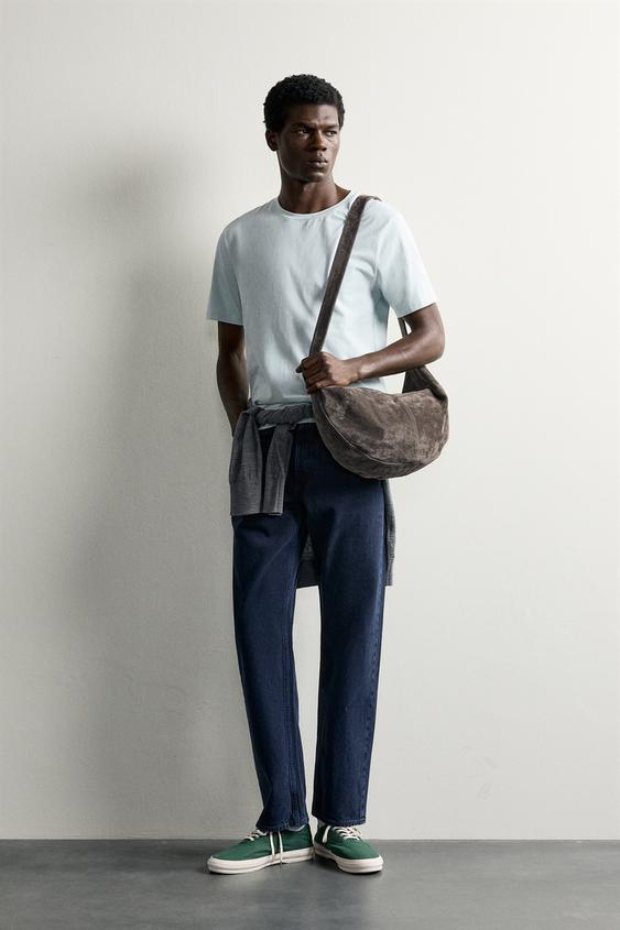 BASIC SLIM FIT T-SHIRT /01 - Light sky blue by Zara - Image 0