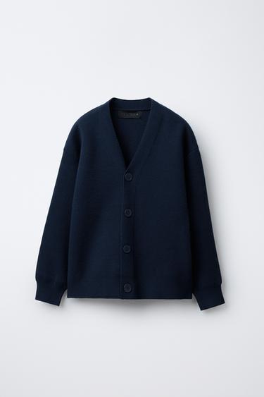 BASIC CARDIGAN - Dark navy by Zara