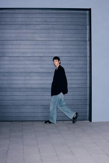 BAGGY WIDE-LEG JEANS - Light blue by Zara