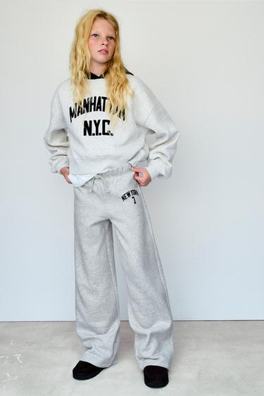 FLOCK SLOGAN HOODIE - Grey marl by Zara