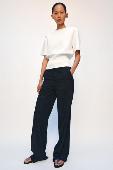 ZW COLLECTION PINSTRIPED TROUSERS - striped by Zara