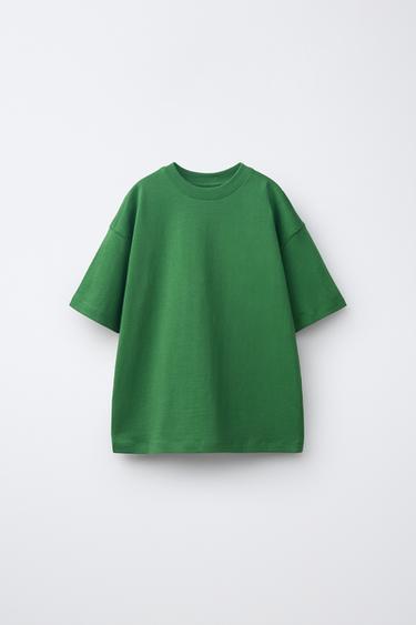 PLAIN T-SHIRT - Mid-green by Zara