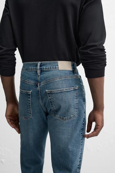 SLIM FIT JEANS - Mid-blue by Zara