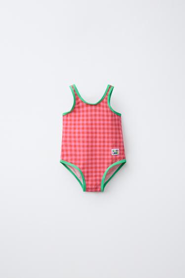 2-6 YEARS / CASA LAWA X ZARA KIDS CHECK SWIMSUIT - Pink by Zara