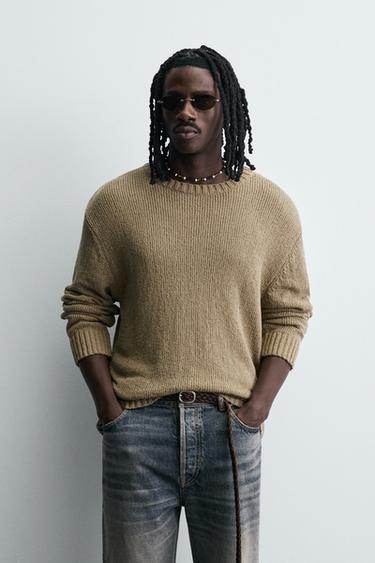 TEXTURED SWEATER - Sand by Zara