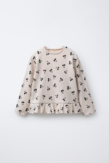 SOFT TOUCH PRINTED T-SHIRT - Sand / Marl by Zara