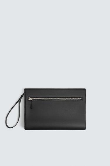 TEXTURED CLUTCH - Black by Zara