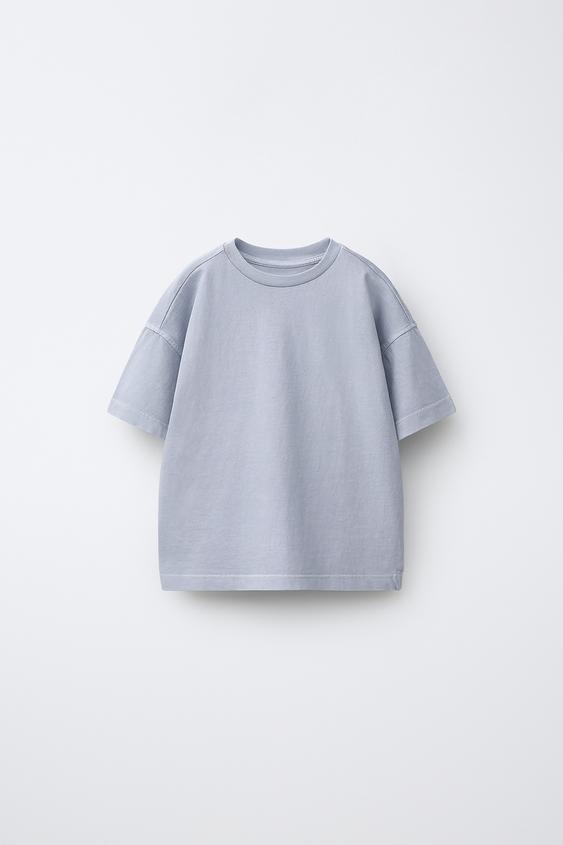 PLAIN T-SHIRT - Pearl grey by Zara - Image 0